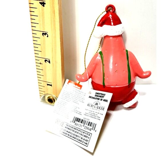 Patrick Square From Spongebob Squarepants Holiday Christmas Ornament Santa New - Picture 7 of 7